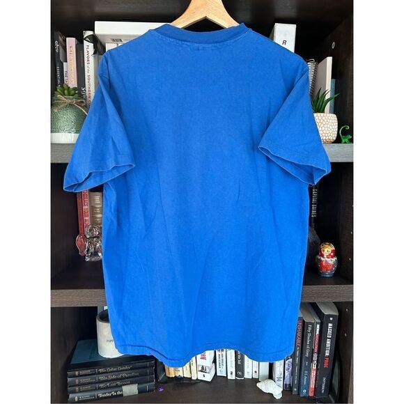 🐿️ Vintage Single Stitch Hanes Beefy-T Cotton Hang Loose Maui Blue T-Shirt Large - Picture 2 of 7